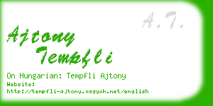 ajtony tempfli business card